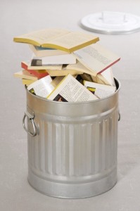 Books in a bin ** TCN OUT **